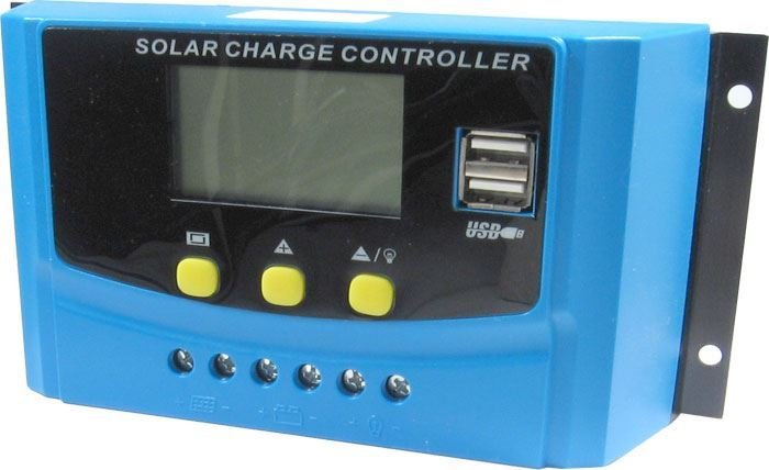 Solární regulátor PWM 12-24V/40A pro různé aku