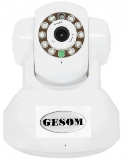 GESOM W3 IP WIFI Otočná kamera PT, SD, IR, P2P, Alarm