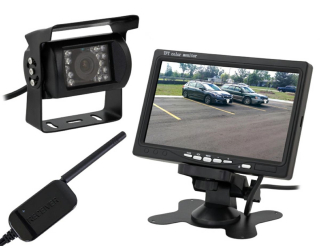 Bezdrátová couvací kamera s monitorem LCD 7" 12-24V
